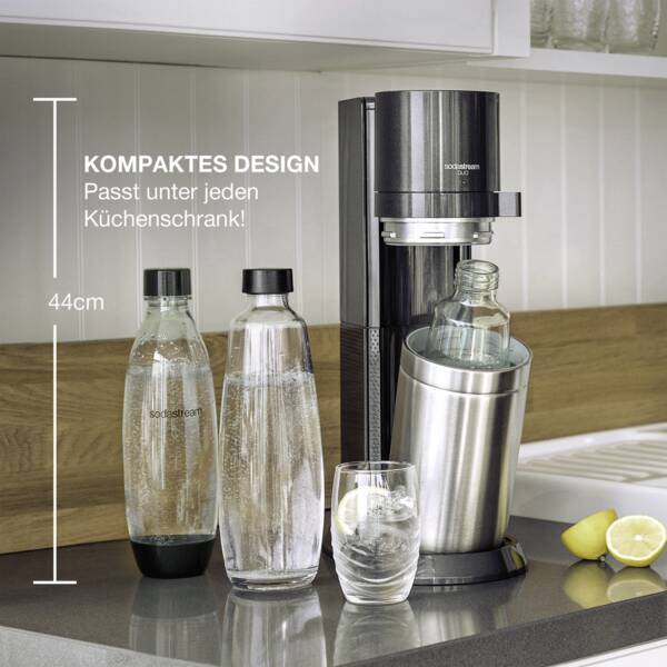 Sodastream Sodagerät DUO Wassersprudler titan Upgrade ohne C