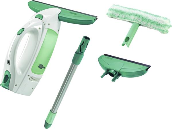 Leifheit Akku-Fenstersauger 51016 Fenstersauger Dry&Clean Komplettset Weiss-Türkis