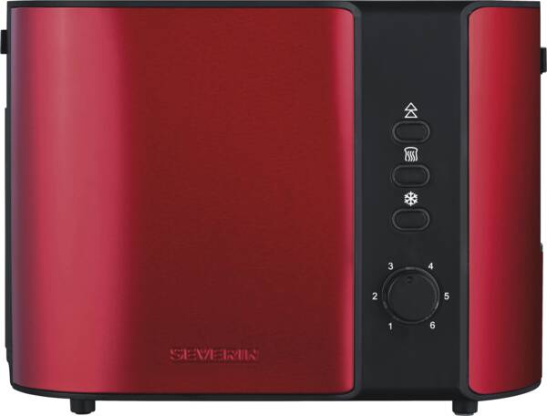 Severin 2-Scheiben-Toaster AT 2217 Rotmetallic-Schwarz