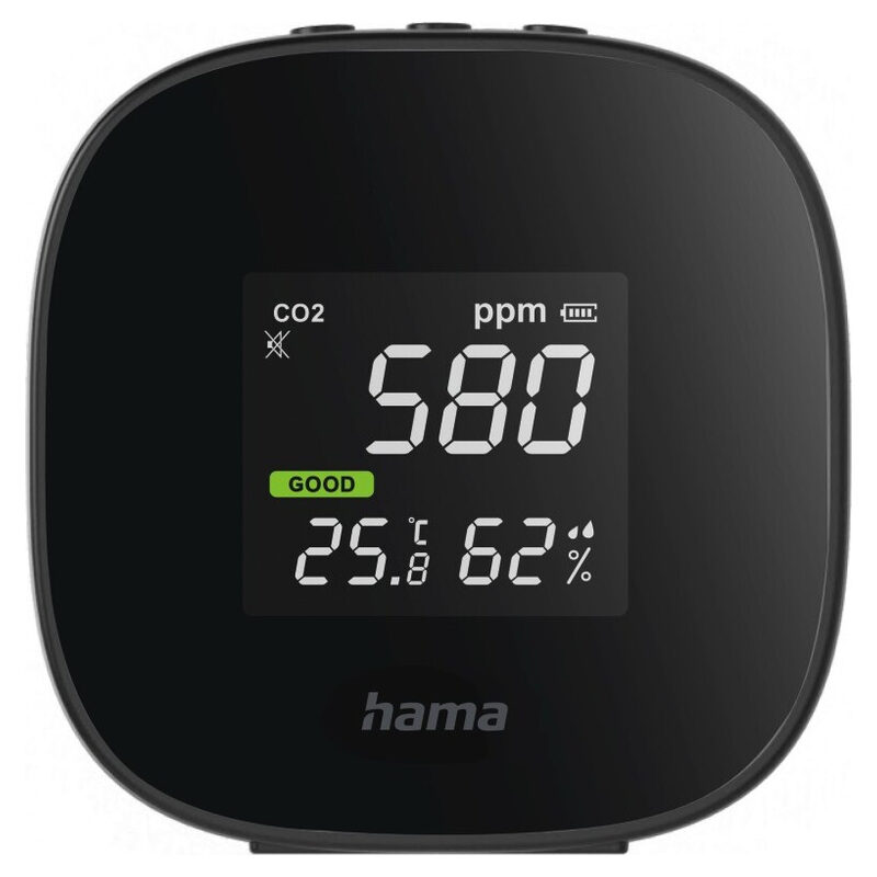 Hama Luftqualitätsmessgerät Safe, Schwarz