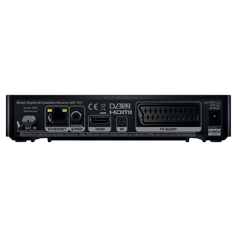 Strong SRT-7511 Digitaler HD Satelliten Receiver, DVB-S2, HDMI, schwarz