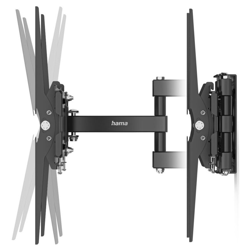 Hama TV-Wandhalterung FULLMOTION, 216 cm (85), VESA 100x100 bis 600x400, max.50kg, Schwenkarm, neigbar, ausziehbar, Schwarz