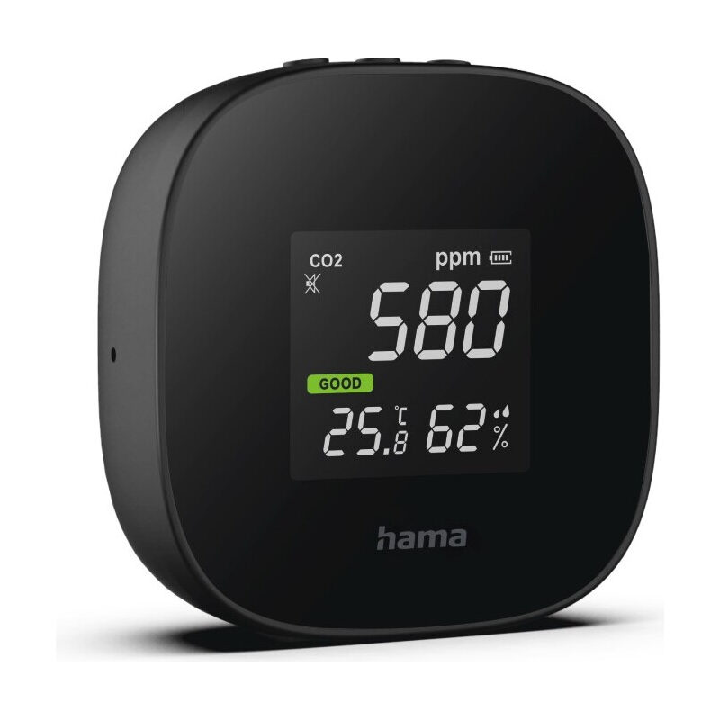 Hama Luftqualitätsmessgerät Safe, Schwarz