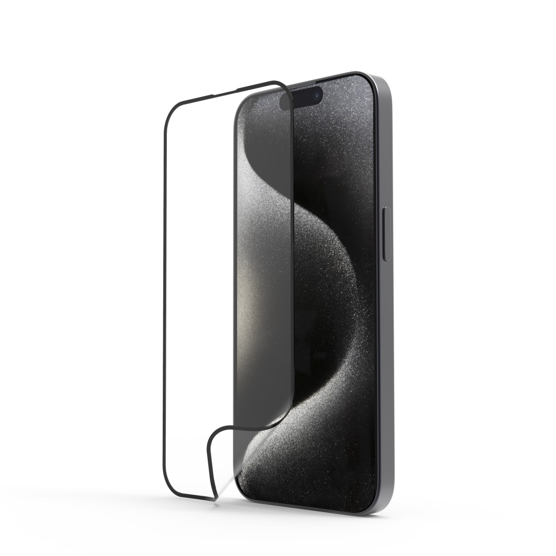 Hama Handy-Schutzglas "Super Hybrid" für Apple iPhone 15 Pro, Montagehilfe
