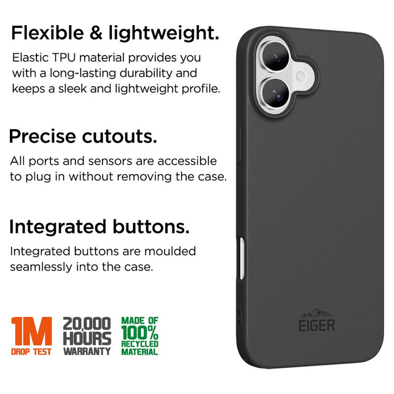 Eiger Grip Case iPhone 17 schwarz