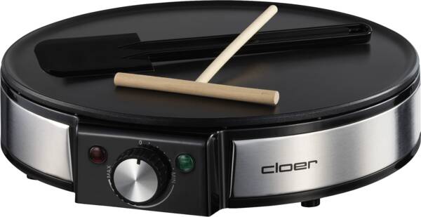 Cloer Crêpesmaker Crepes Maker 6630 Edelstahl-Schwarz